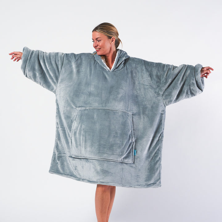 Hoodie Blanket - Light Grey – onesnug