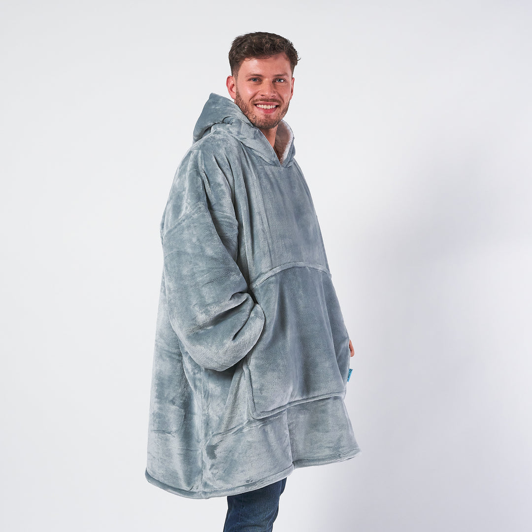 Hoodie Blanket - Light Grey – onesnug