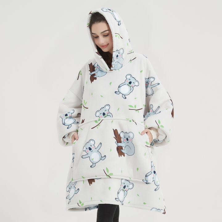 Oodie Koala Girls Pink Koala Snuggle Hoodie (4-13yrs) Matalan