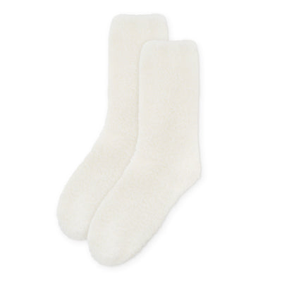 Plain Cosy Socks - White