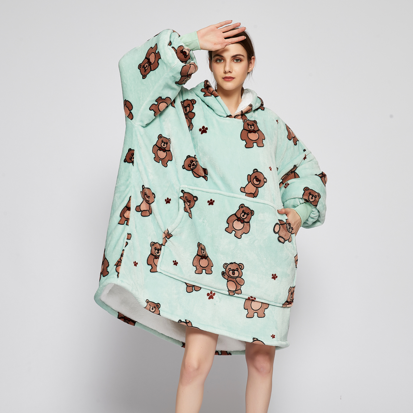 Hoodie Blanket - Teddy Bear