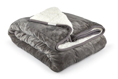 Weighted Sherpa Blanket - Dark Grey