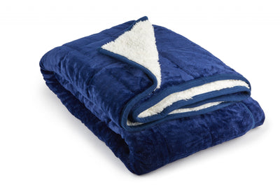 Weighted Sherpa Blanket - Navy