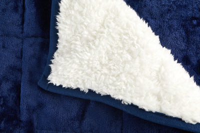 Weighted Sherpa Blanket - Navy