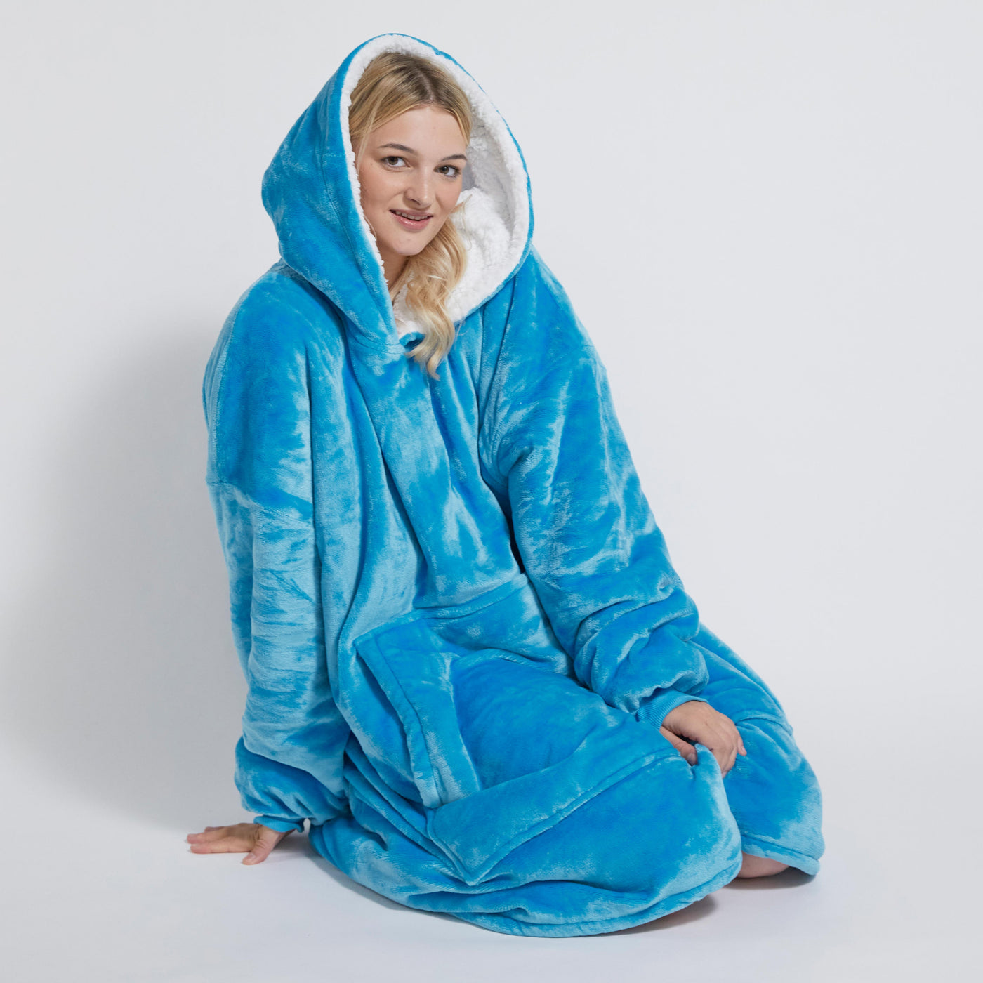 Hoodie Blanket - Sky Blue