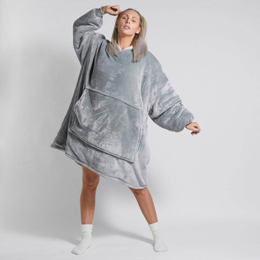 Grey Oodie Hoodie Oodie Website Hoodie Blanket Light Grey – Onesnug