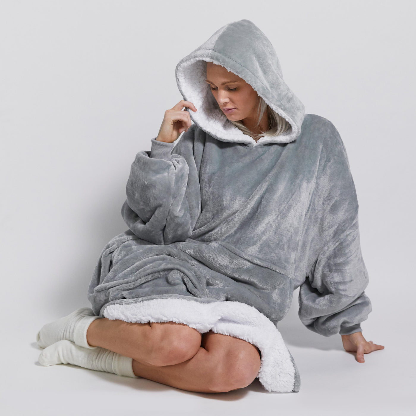 Hoodie Blanket Light Grey onesnug