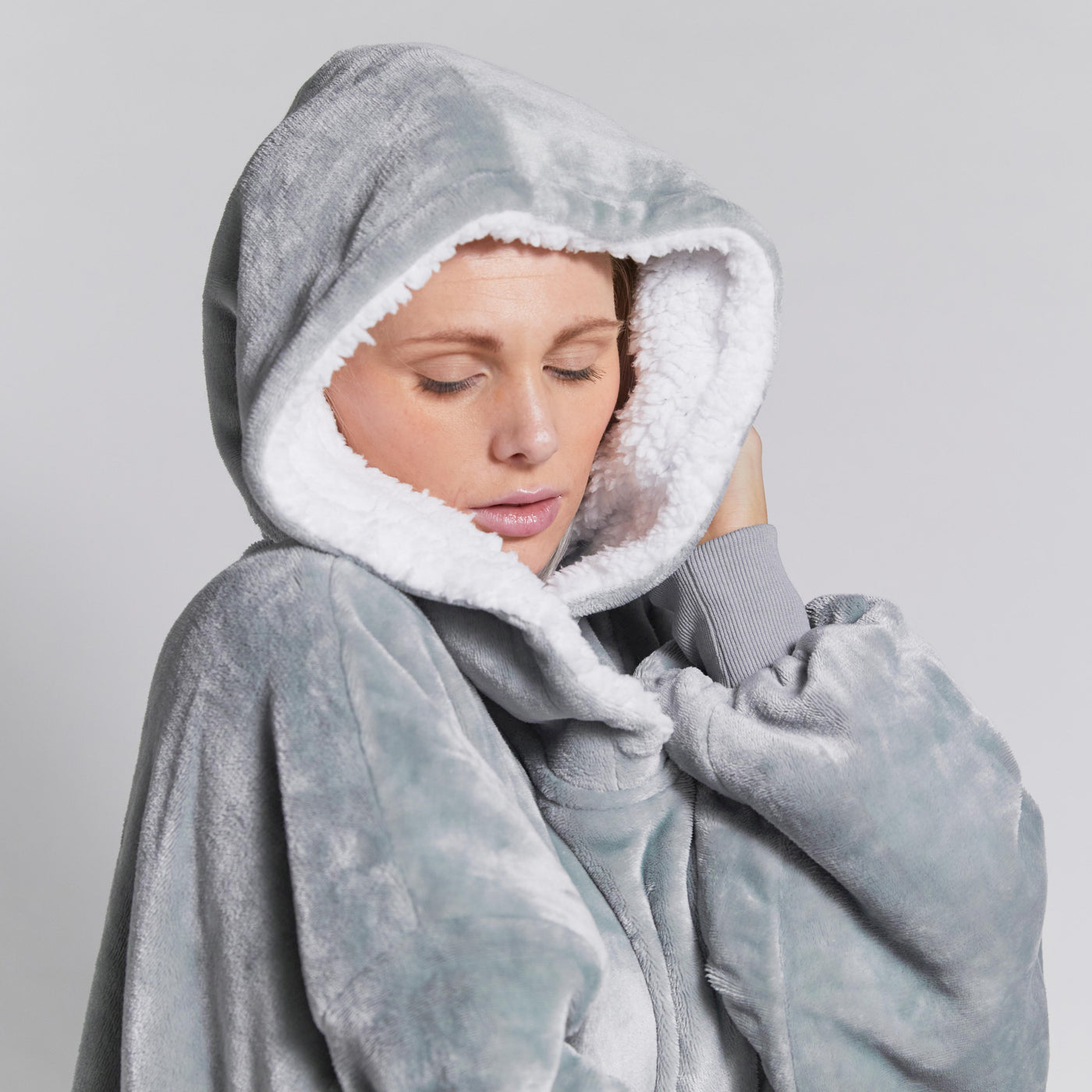 Hoodie Blanket - Light Grey