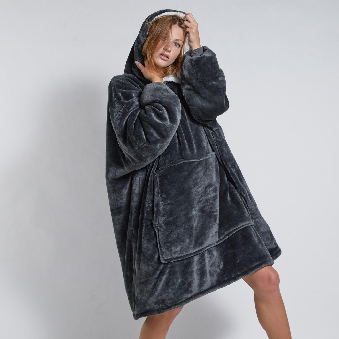 Hoodie Blanket - Dark Grey – onesnug
