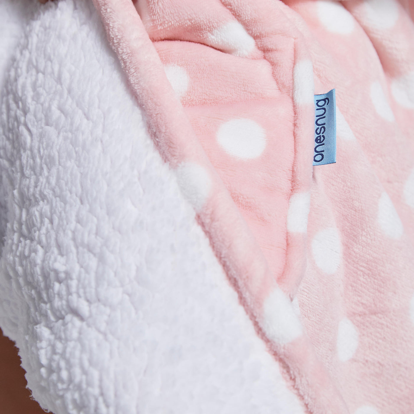 Hoodie Blanket - Pink Polka Dot