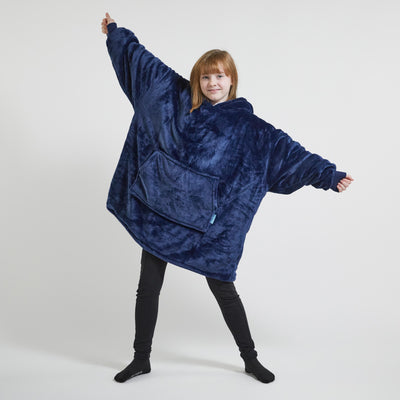 Kids Hoodie Blanket - Navy